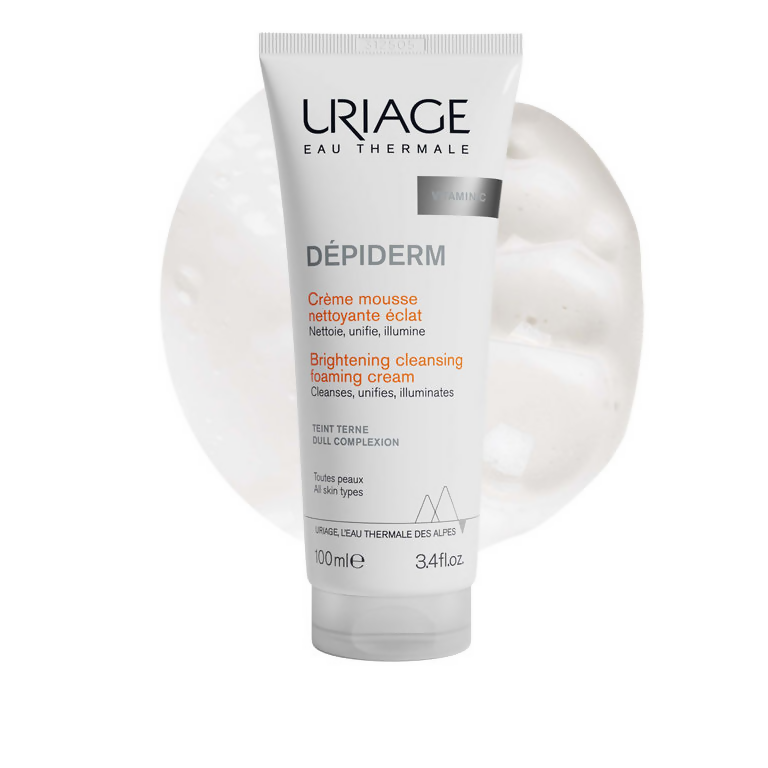 Uriage Depiderm Anti-Dark Spot Brightening Cleansing Foaming Cream With Vitamin C & Niacinamide | Grocsy