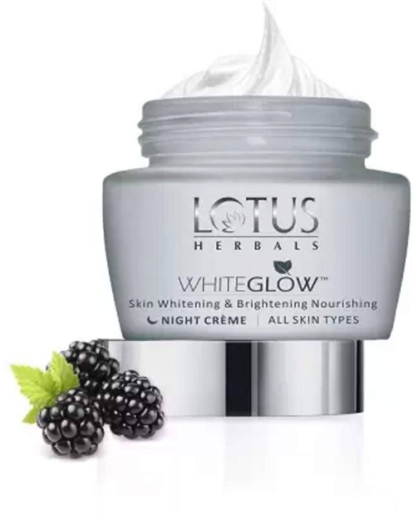 Lotus Herbals Whiteglow Skin Whitening & Brightening Nourishing Night Creme | Grocsy