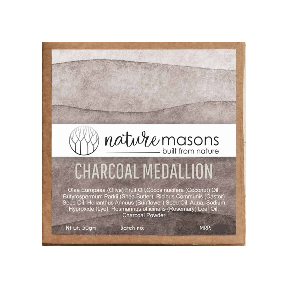 Nature Masons Charcoal Medallion Soap Bar | Grocsy