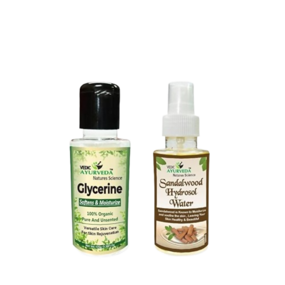 VedicAyurveda Glycerine & Sandalwood Hydrosol Water | Grocsy