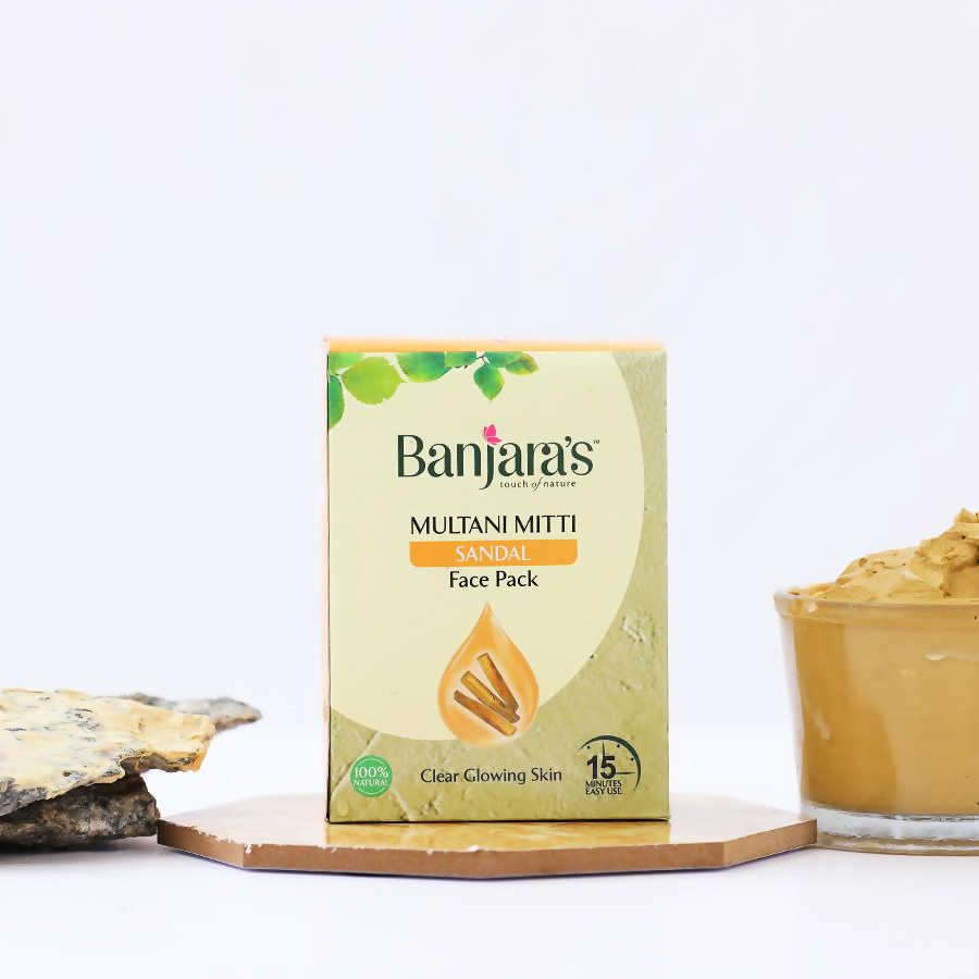 Banjara's Multani Mitti Sandal Face Pack Powder | Grocsy
