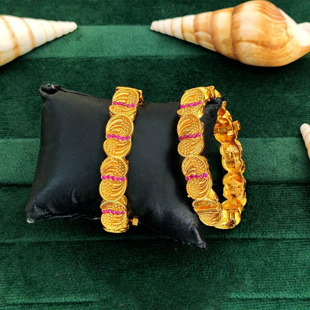 JS Fashion High Gold Polish Desgner Heavy Antique Bangles . | Grocsy