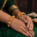 JS Fashion High Gold Polish Desgner Heavy Antique Bangles . | Grocsy
