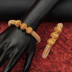 JS Fashion High Gold Designer Fancy Design Party Wear Beautiful Bangle Set | Grocsy
