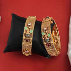 JS Fashion Rajwadi Polish Accessories Women Antique Bangles Set | Grocsy