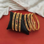 JS Fashion North Style Antique Jewellery Fancy Design Antique Bangles Set Of 6 | Grocsy