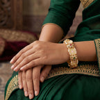 JS Fashion Beautiful Design High Gold Polish Party Wear 2 Bangles Set | Grocsy
