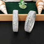 JS Fashion Premium Ad Baguette Stone Sparkling Bangles Set | Grocsy