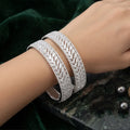 JS Fashion Premium Ad Baguette Stone Sparkling Bangles Set | Grocsy