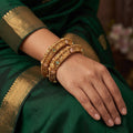 JS Fashion Designer Rajawdi Polish Full Stone 2 Bangles Set | Grocsy