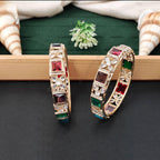 JS Fashion Luxury American Diamond Fancy Bangles Set For Women | Grocsy