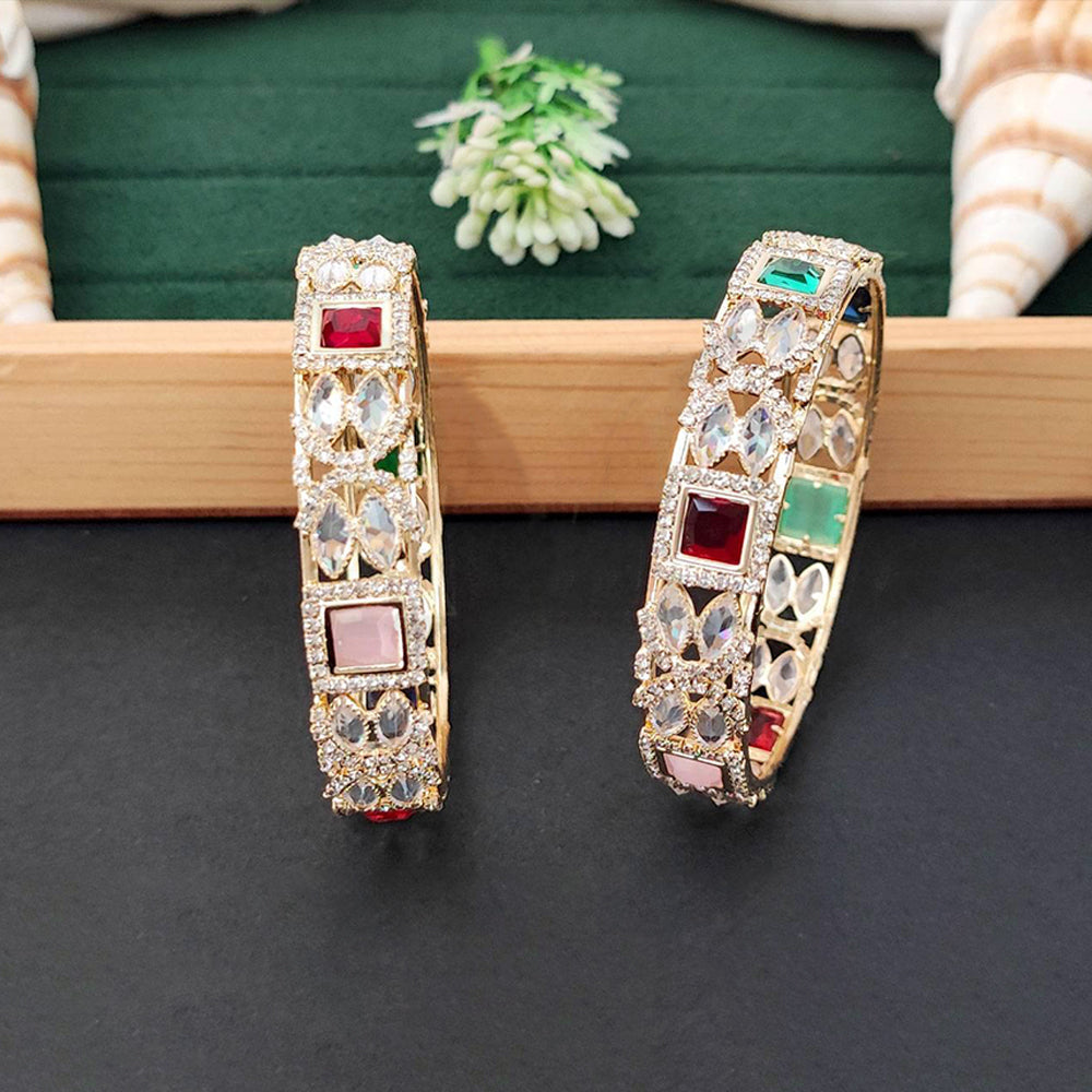 JS Fashion Classic American Diamond Fancy Designer Bangles | Grocsy