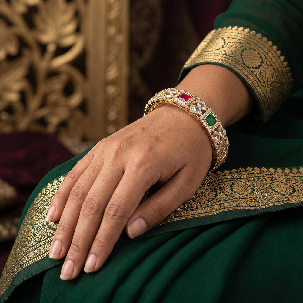 JS Fashion Classic American Diamond Fancy Designer Bangles | Grocsy