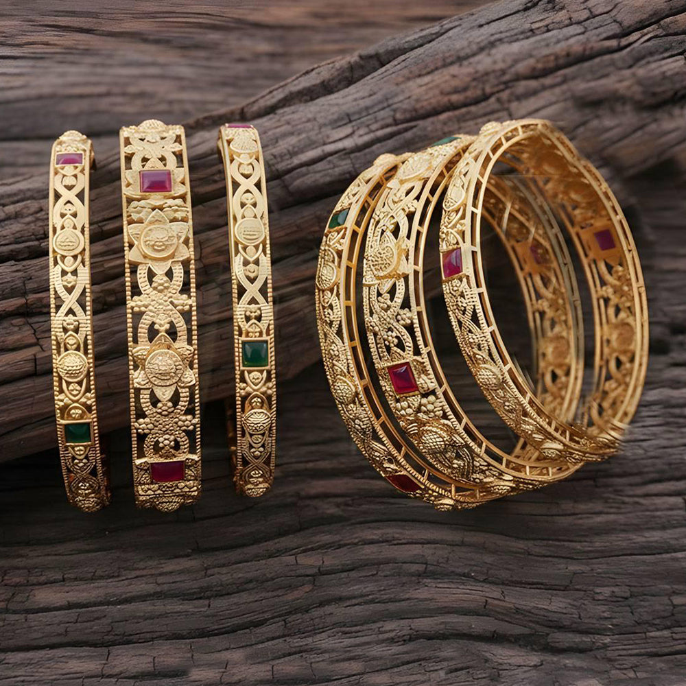 JS Fashion Traditional Ethnic Antique Bangle Set For Women | Grocsy