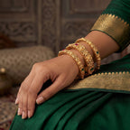 JS Fashion Traditional Ethnic Antique Bangle Set For Women | Grocsy