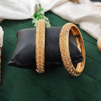 JS Fashion Traditional Stone Studded Antique Bangle Set | Grocsy