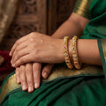 JS Fashion Antique High Gold Bangles With Intricate Jali Design | Grocsy