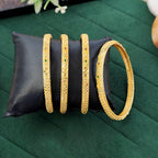JS Fashion Antique Designer Gold Bangles Set For Women | Grocsy