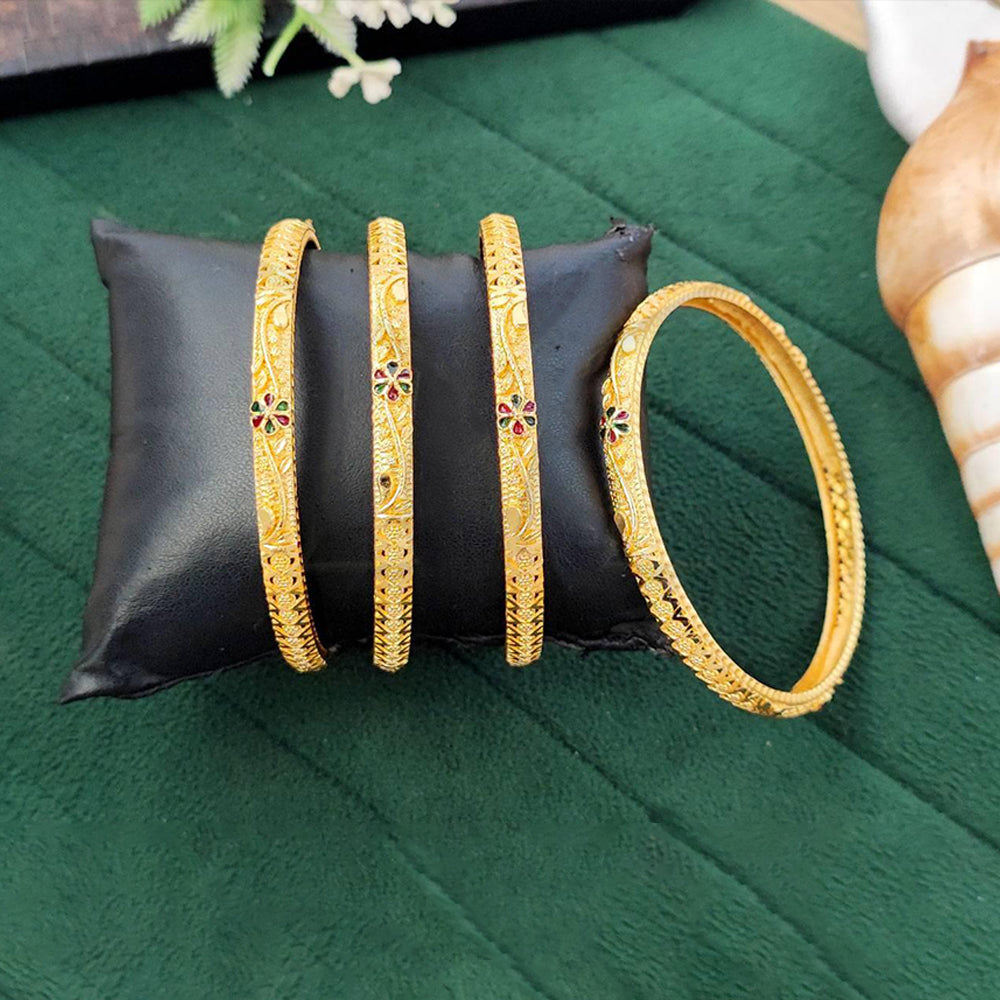 JS Fashion Antique Floral Design Bangles Set For Women | Grocsy