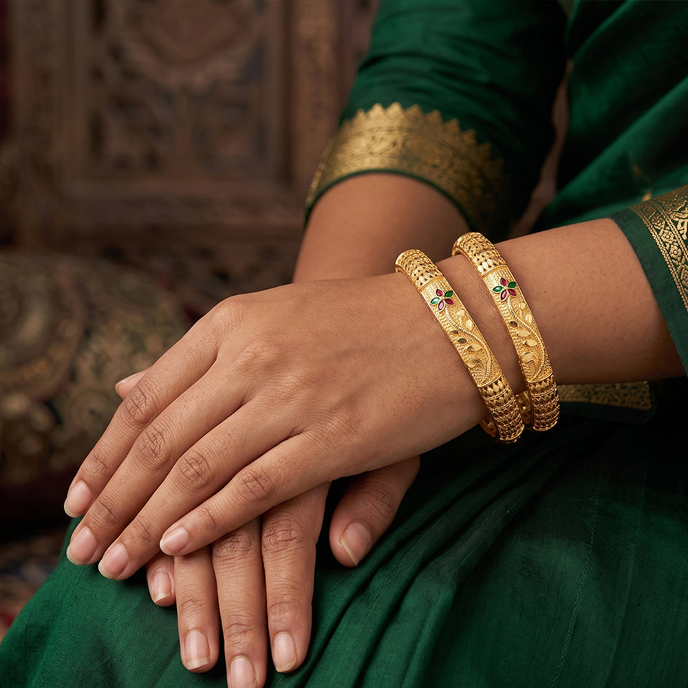 JS Fashion Fancy Ethnic Bangles Set For Women Wear | Grocsy