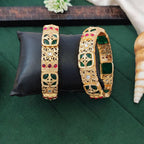 JS Fashion Traditional Rajwadi Polish Bangles Set For Women | Grocsy