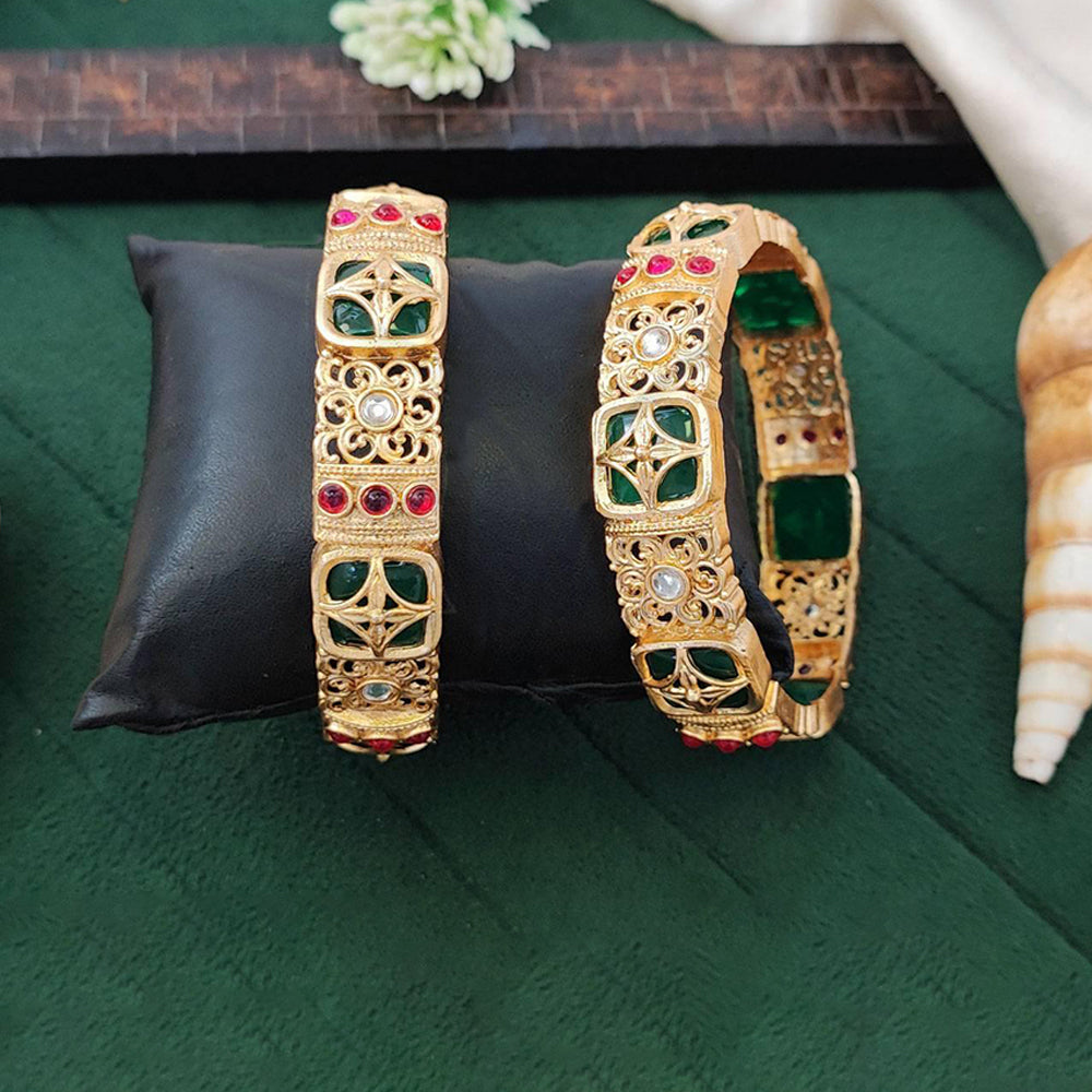 JS Fashion Traditional Rajwadi Polish Bangles Set For Women | Grocsy