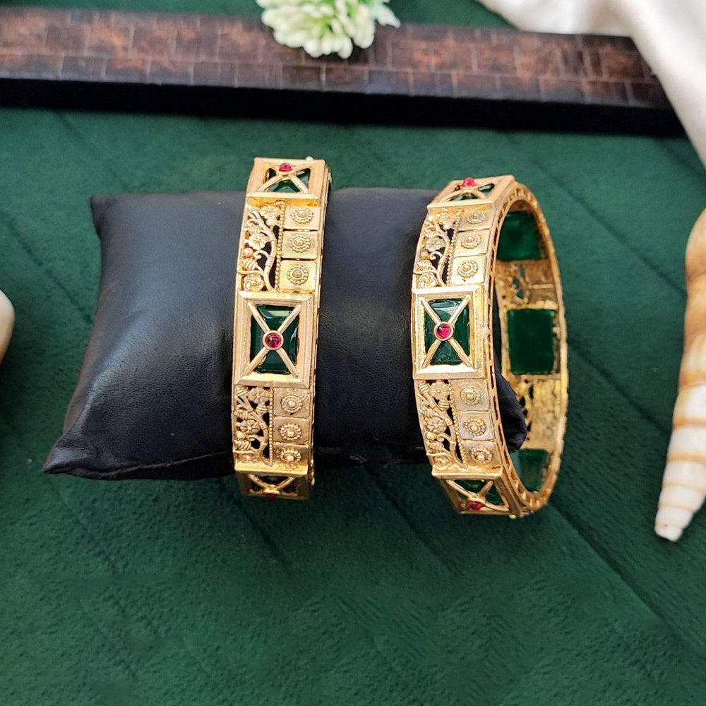 JS Fashion Designer Rajwadi Pattern Bangles Set Wedding Jewellery | Grocsy