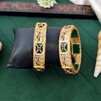 JS Fashion Designer Rajwadi Pattern Bangles Set Wedding Jewellery | Grocsy