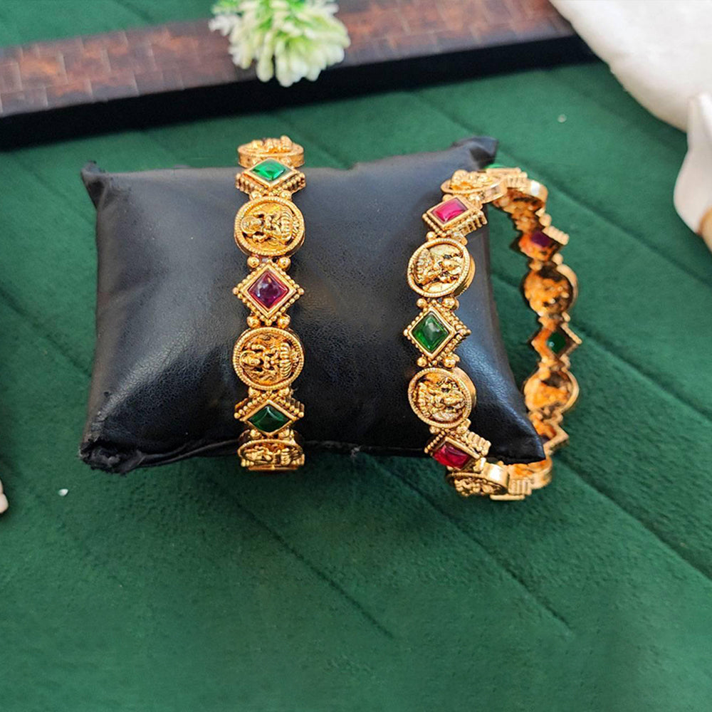 JS Fashion Premium Temple Style Coin Bangles For Women | Grocsy