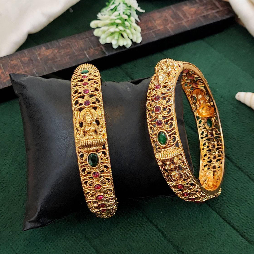 JS Fashion Ethnic Designer Temple Style Bangles For Women | Grocsy