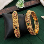 JS Fashion Ethnic Designer Temple Style Bangles For Women | Grocsy