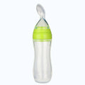 Safe-O-Kid Easy Squeezy Silicone Food Feeder Spoon (Soft Tip) Bottle- Green- 90mL | Grocsy