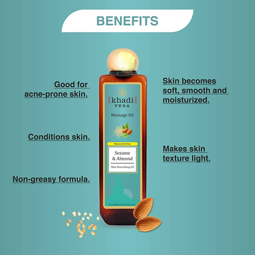 Khadi Veda Sesame & Almond Massage Oil | Grocsy