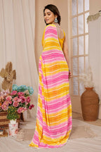 Aafreen Partywear Designer Lemon Georgette Fancy Ready Wear Saree | Grocsy