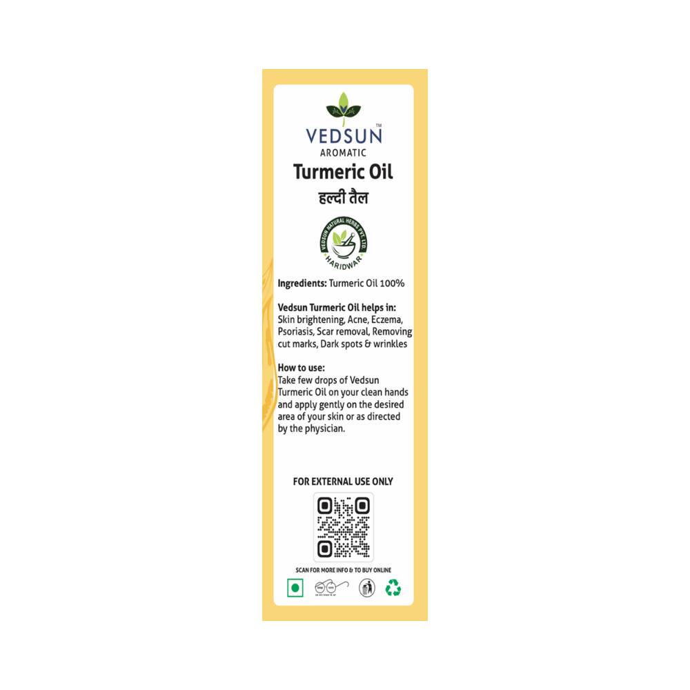 Vedsun Naturals Turmeric/Haldi Oil Pure & Organic for Skin | Grocsy