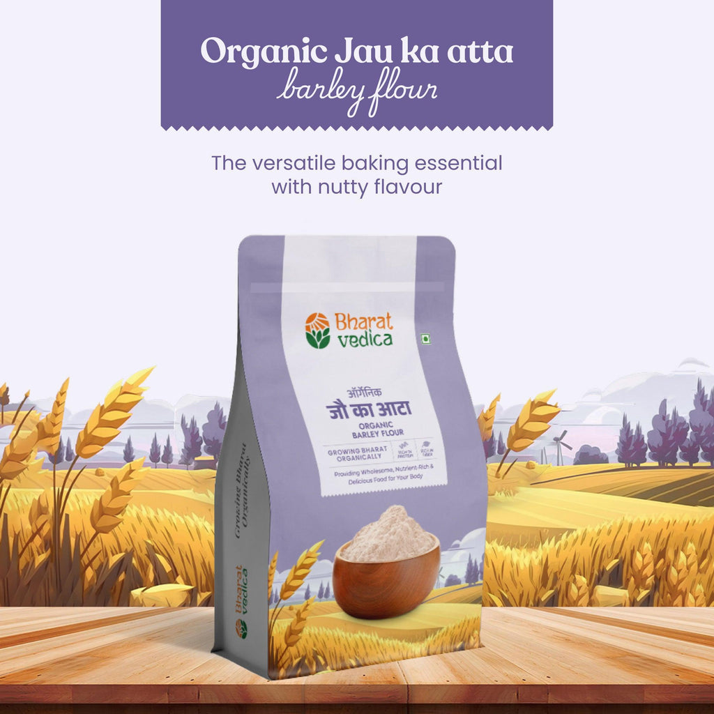 Bharat Vedica Organic Barley Flour | Stone-Ground & Fresh | Grocsy