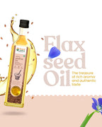 Bharat Vedica Organic Wood Pressed Flaxseed Oil - Organic Wood Pressed Alsi ka tel | Grocsy