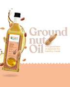 Bharat Vedica Organic Wood Pressed Groundnut Oil - Organic Wood Pressed Moongfali ka Tel | Grocsy