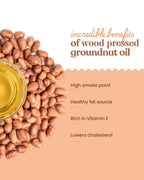 Bharat Vedica Organic Wood Pressed Groundnut Oil - Organic Wood Pressed Moongfali ka Tel | Grocsy