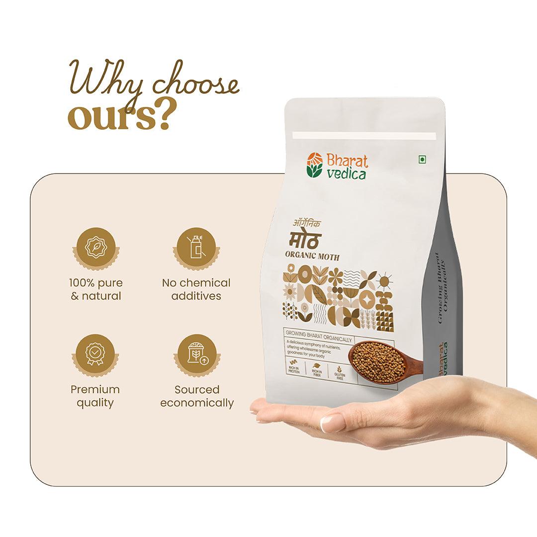 Bharat Vedica Organic Moth | Grocsy