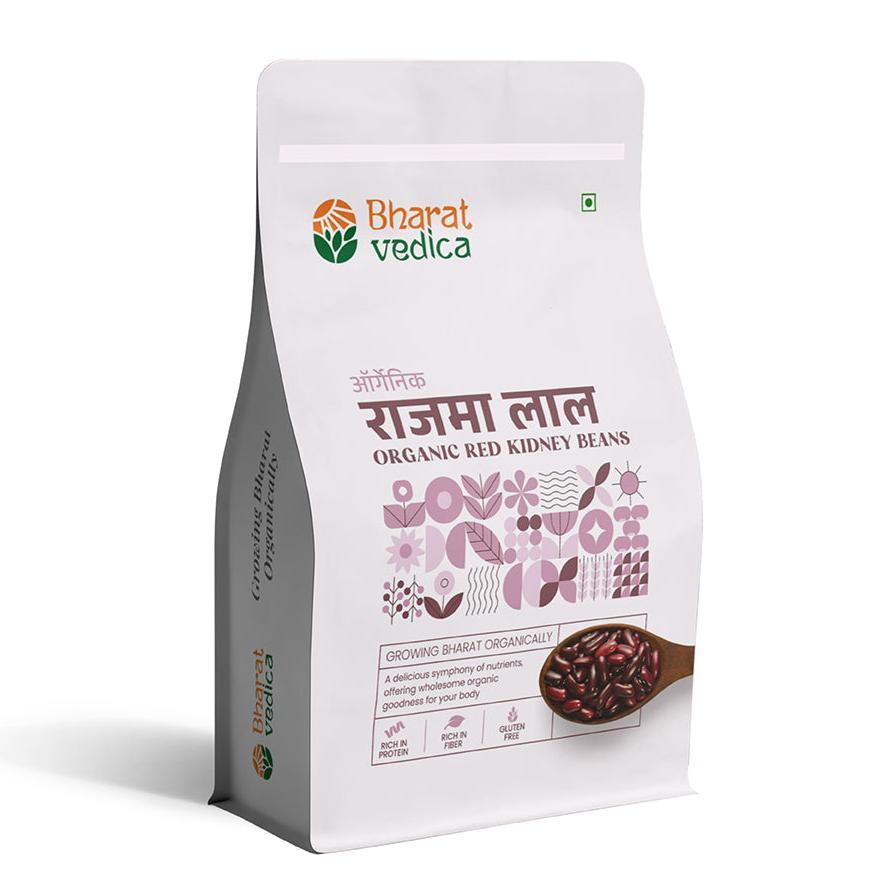 Bharat Vedica Organic Red Kidney Beans - Organic Rajma Red | Grocsy