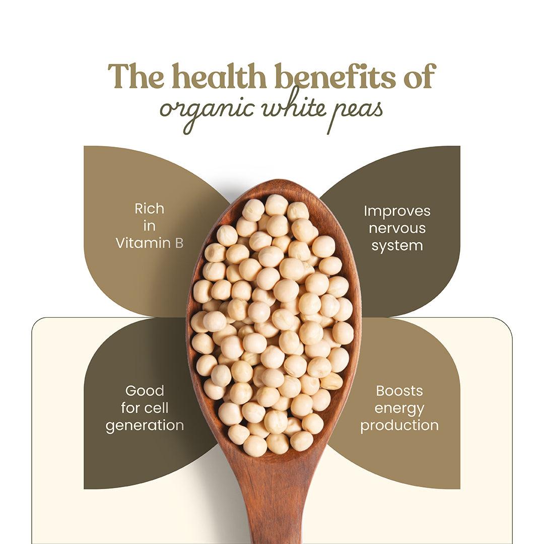 Bharat Vedica Organic White Peas - Organic Safed Matar | Grocsy