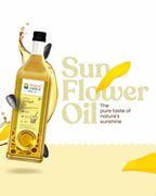 Bharat Vedica Organic Wood Pressed Sunflower Oil - Organic Wood Pressed Surajmukhi ka tel | Grocsy