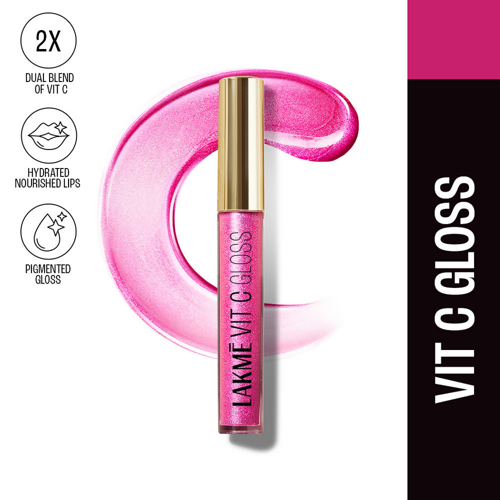 Lakme Superglow Vit C Gloss - Insta Pink | Grocsy