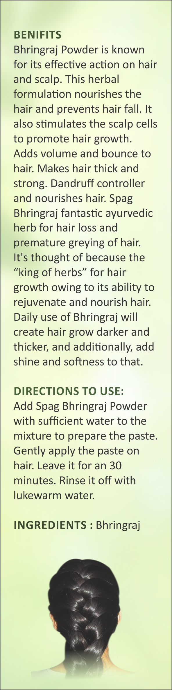 Spag Herbals Premium Bhringraj Powder | Grocsy
