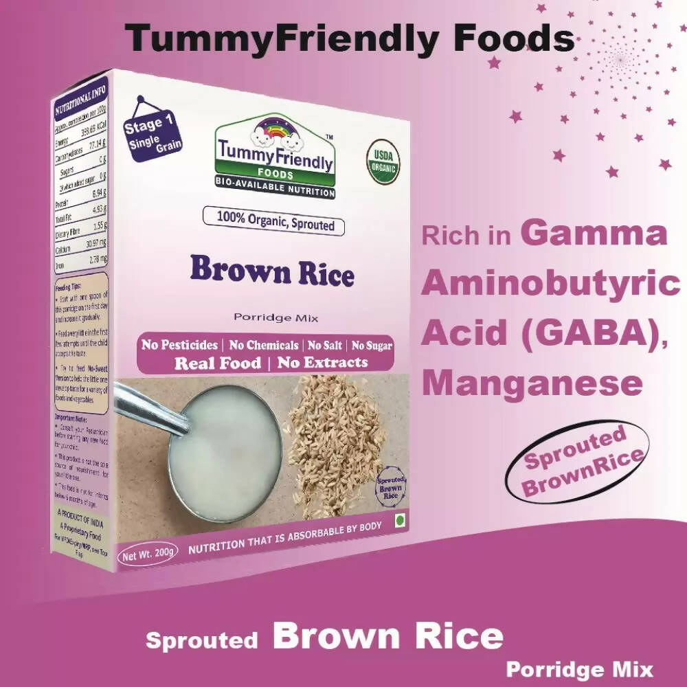 TummyFriendly Foods Certified Stage1 Ragi, Brown Rice Porridge Mixes | Grocsy