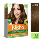 Nisha Creme Hair Color for Women - Light Brown | Grocsy