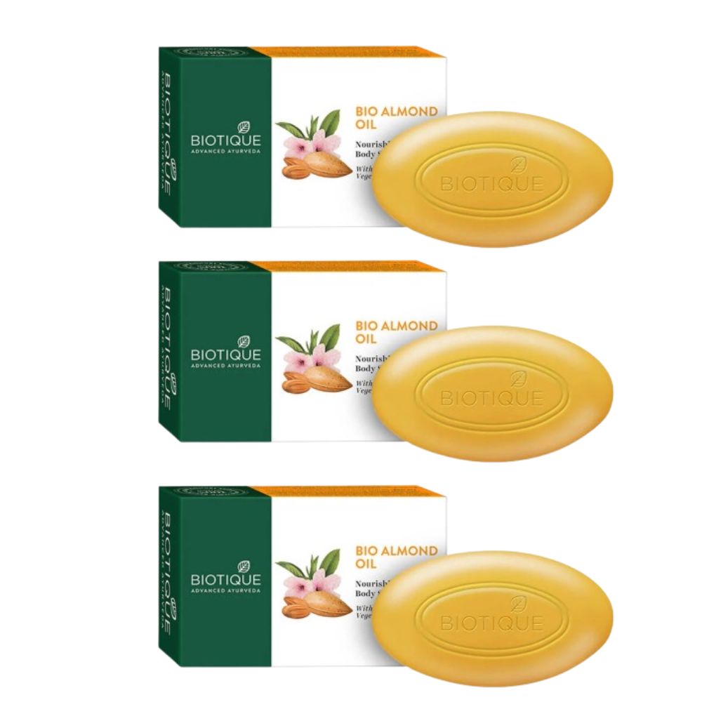 Biotique Advanced Ayurveda Bio Almond Oil Nourishing Body Soap | Grocsy