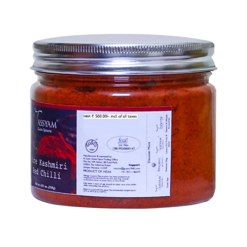 Tassyam Organics Pure Kashmiri Red Chilli Powder | Grocsy