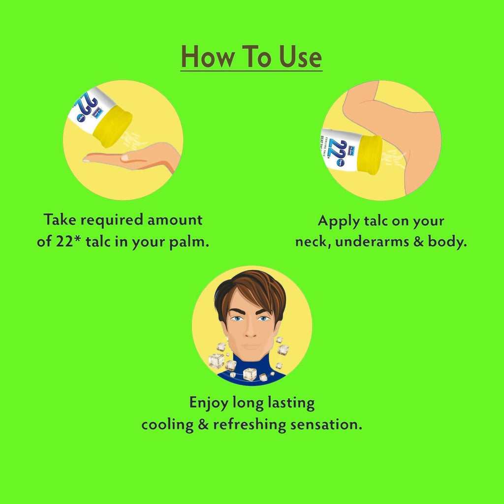 VI-JOHN 22 Degree Cooling Talc Beat the Heat Neem and Mint | Grocsy